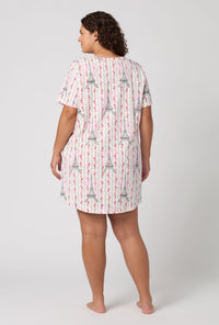Fleur De La Tour Stretch Jersey T-shirt Sleep Dress