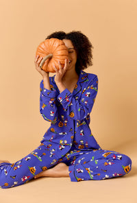 Spooky Season Snoopy Long Sleeve Classic Stretch Jersey Pj Set