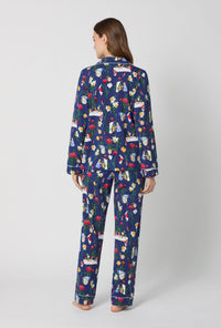 A lady wearing Alice's Adventures Long Sleeve Classic Stretch Jersey Pj Set