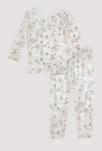 Hundred Acre Toile Long Sleeve Stretch Jersey Kids Pj Set