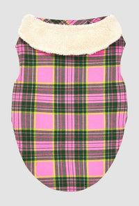 A BedHead x Trina Turk Palm Springs Tartan Woven Portuguese Flannel Dog Pajama