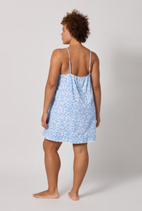 A lady wearing plus Something Blue Stretch Jersey Chemise