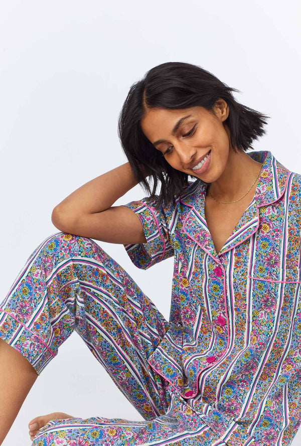 美品　todayful Geometric Pajamas Shirts/F Cat Faces Button Up Pajama Set | GreaterGood