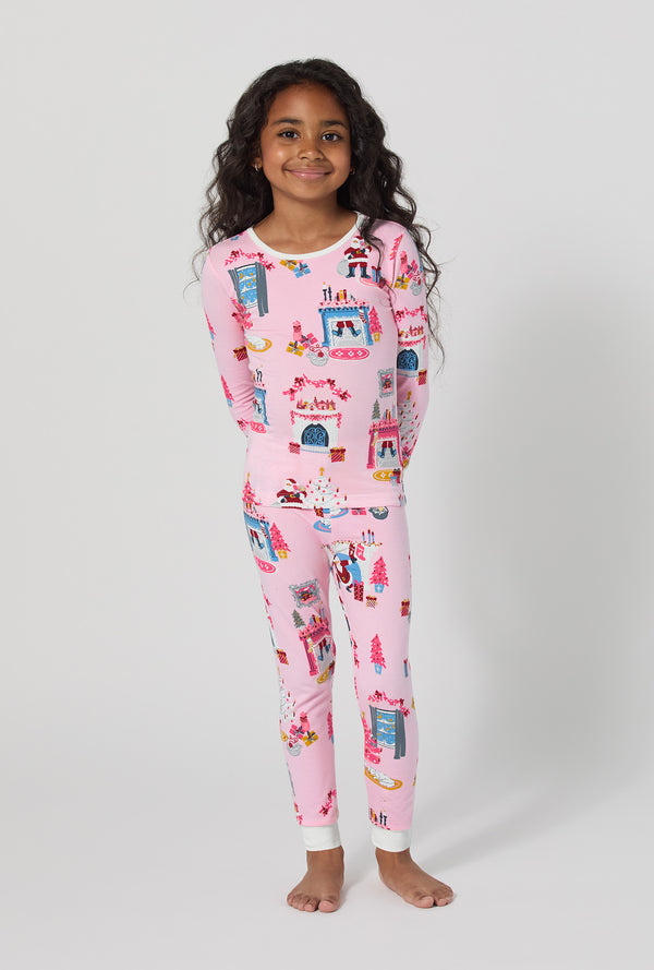 Must Be Santa Long Sleeve Stretch Jersey Kids Pj Set - Bedhead Pajamas