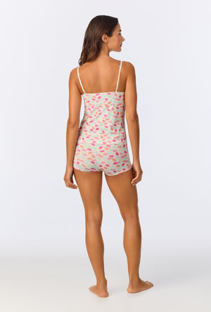 A lady wearing Treat Yourself Stretch Jersey Cami