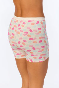 A lady wearing Treat Yourself Stretch Jersey Boxer Short