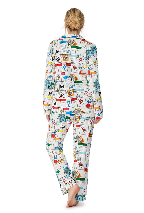 Monopoly Gameboard Long Sleeve Classic Stretch Jersey PJ Set - Bedhead  Pajamas
