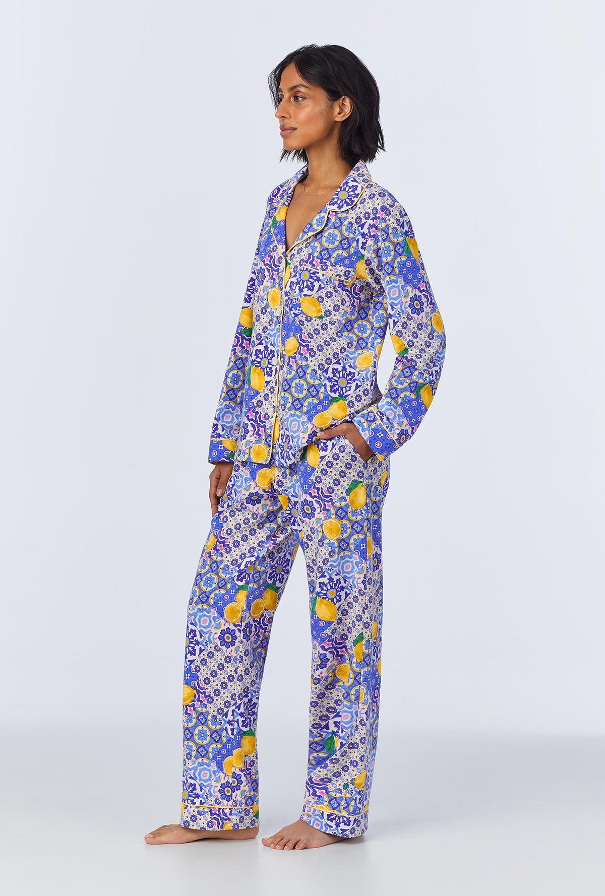 Majolica Long Sleeve Classic Stretch Jersey PJ Set