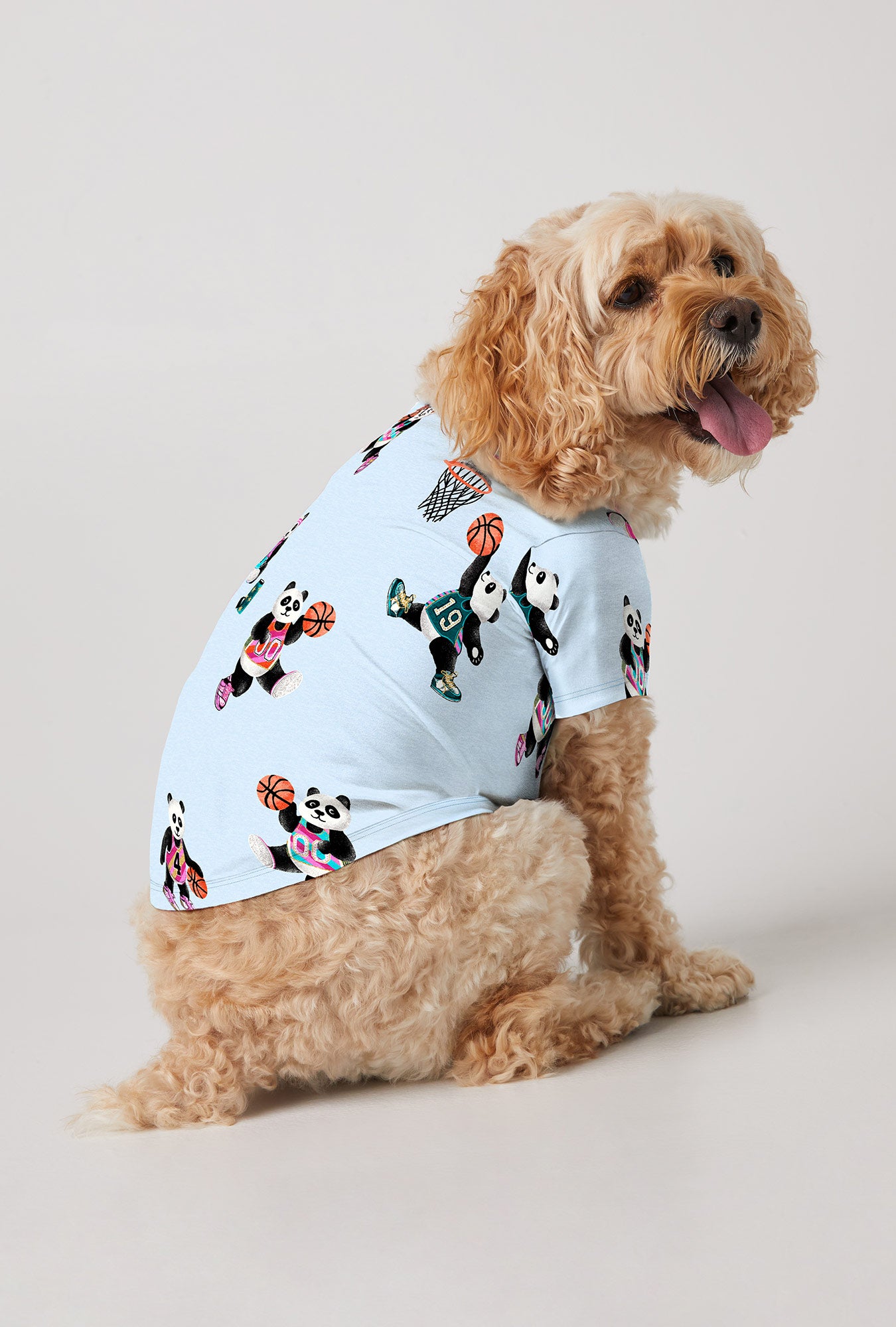 A dog wearing Newport Slam Dunk Stretch Jersey Dog Pajama