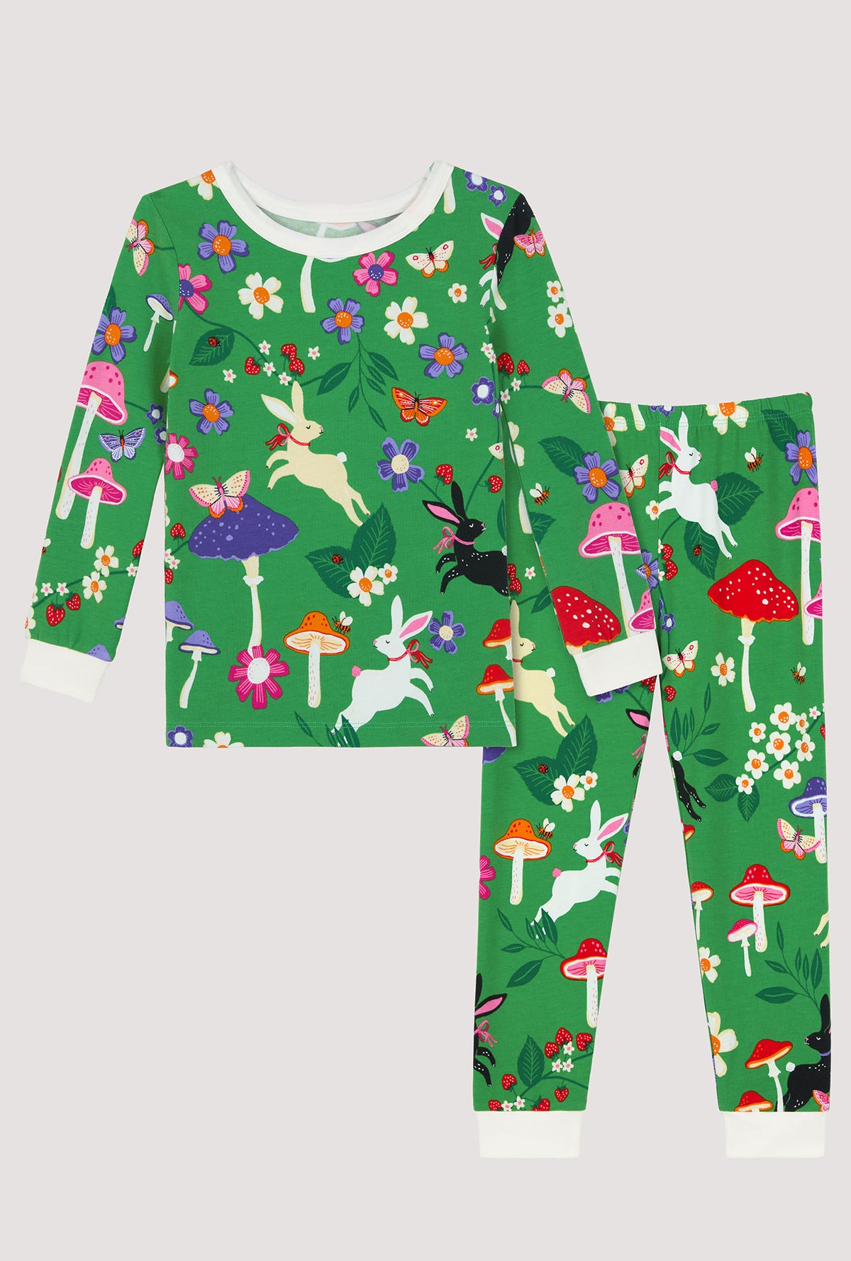 Spring Hares Long Sleeve Stretch Jersey Kids Pj Set