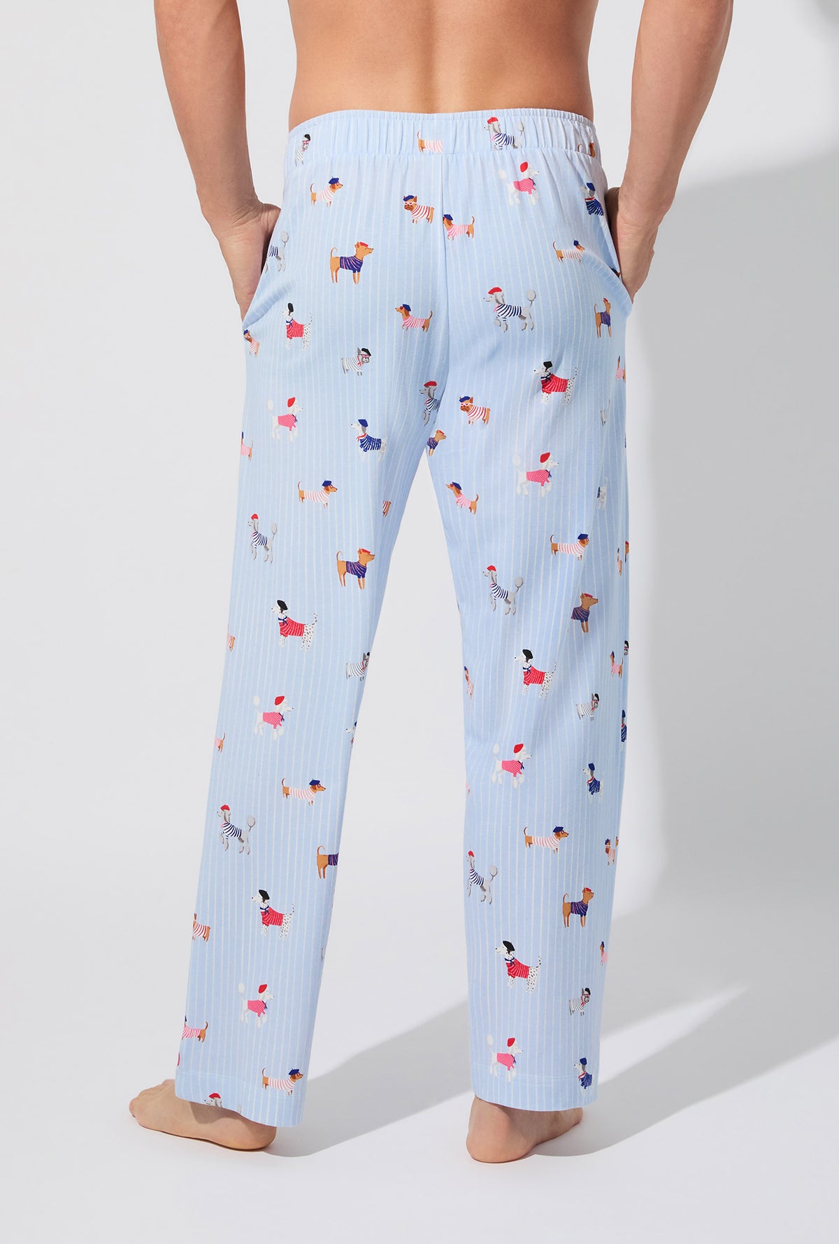 A man wearing French Pups Men&#39;s Stretch Jersey PJ Pant