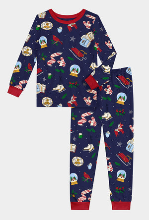 Nordic Nights Long Sleeve Stretch Jersey Kids Pj Set
