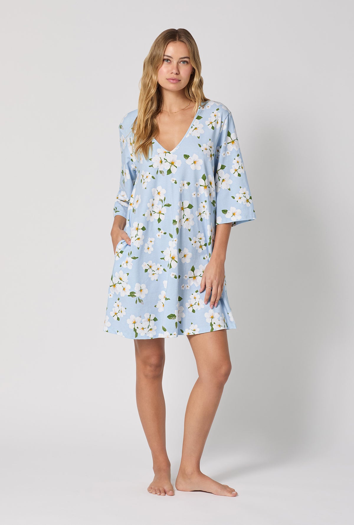 Magnolia Breeze Stretch Jersey Sleep Dress S Magnolia Breeze Stretch Jersey Sleep Dress S