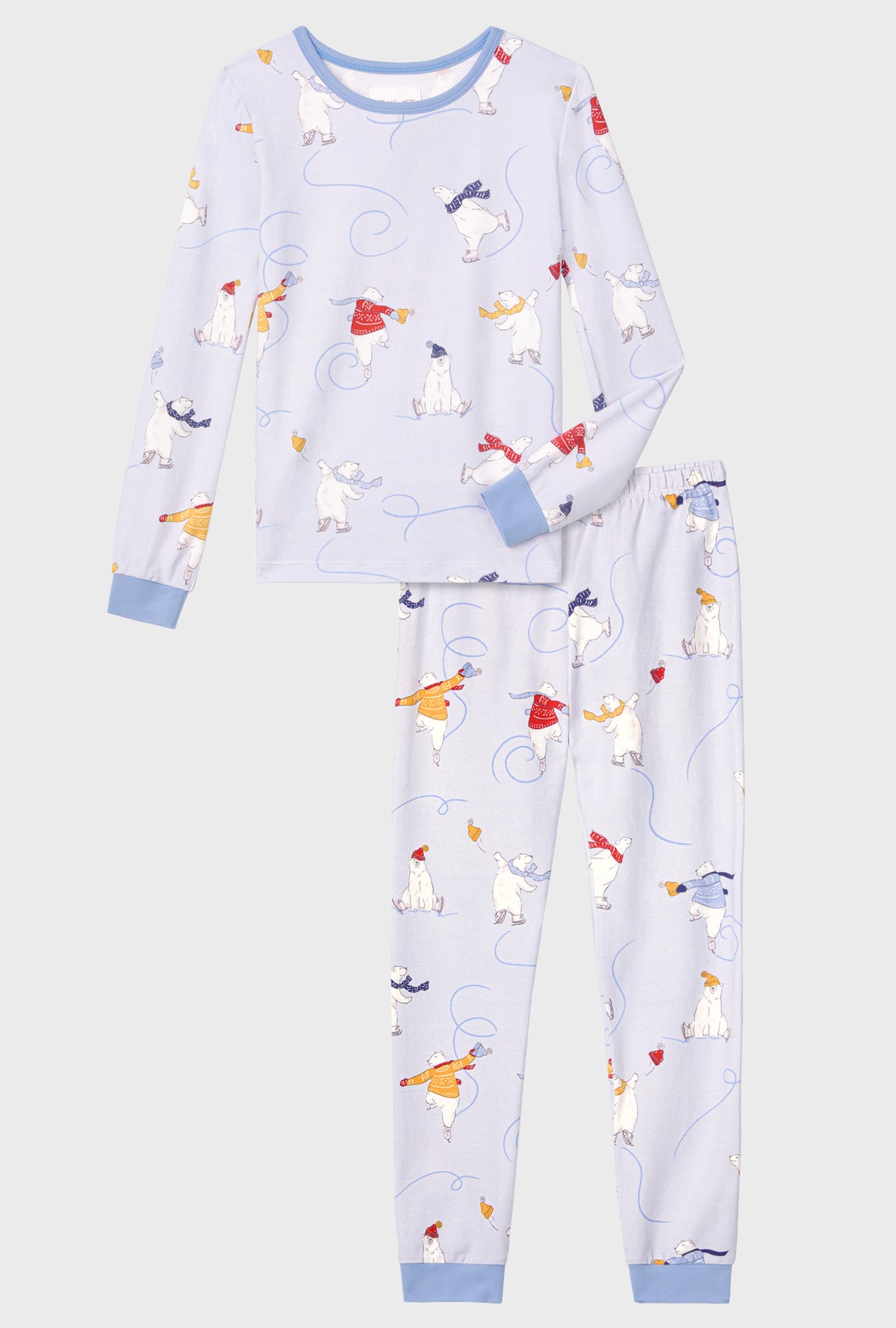 A Free Skate Long Sleeve Stretch Jersey Kids PJ Set