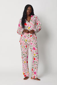Sunlit Floral Long Sleeve Classic Stretch Jersey Pj Set