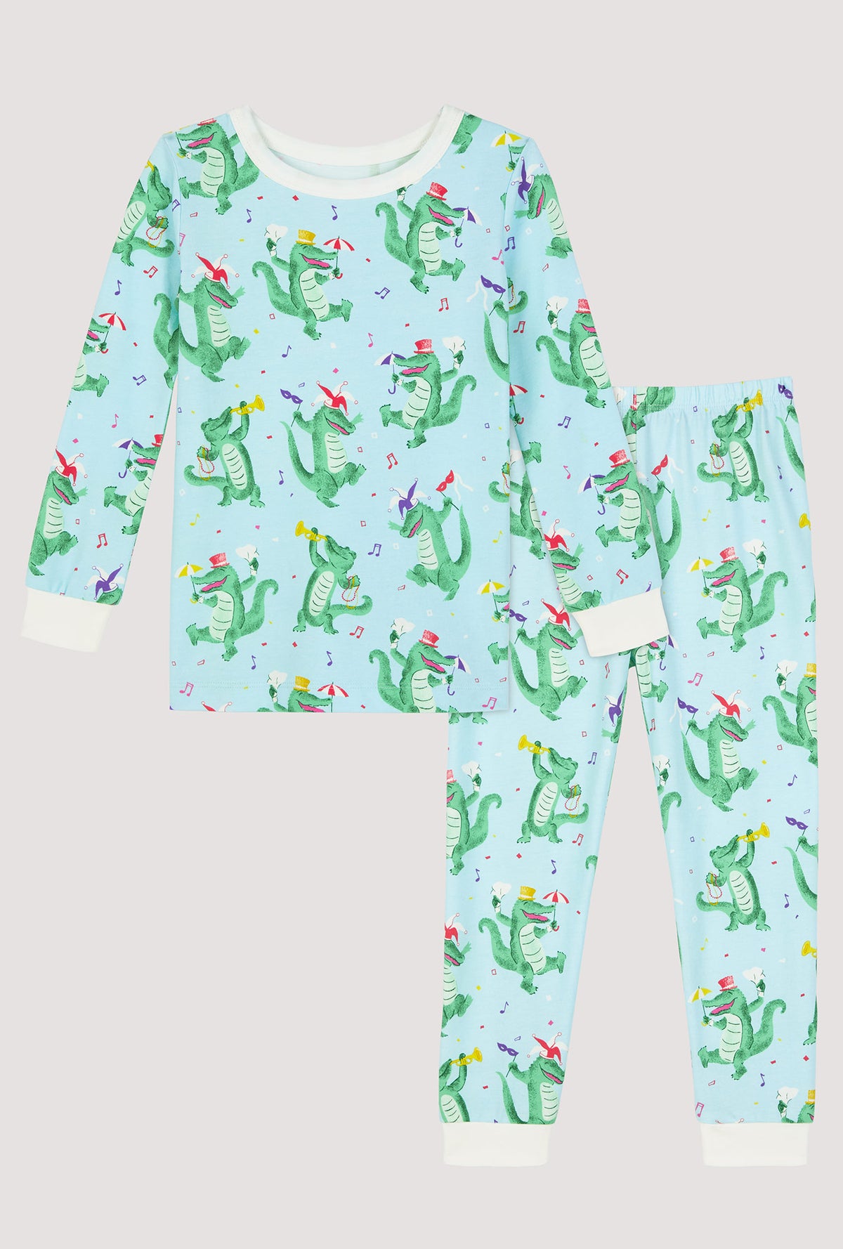 A Jazzy Gators Long Sleeve Stretch Jersey Kids Pj Set