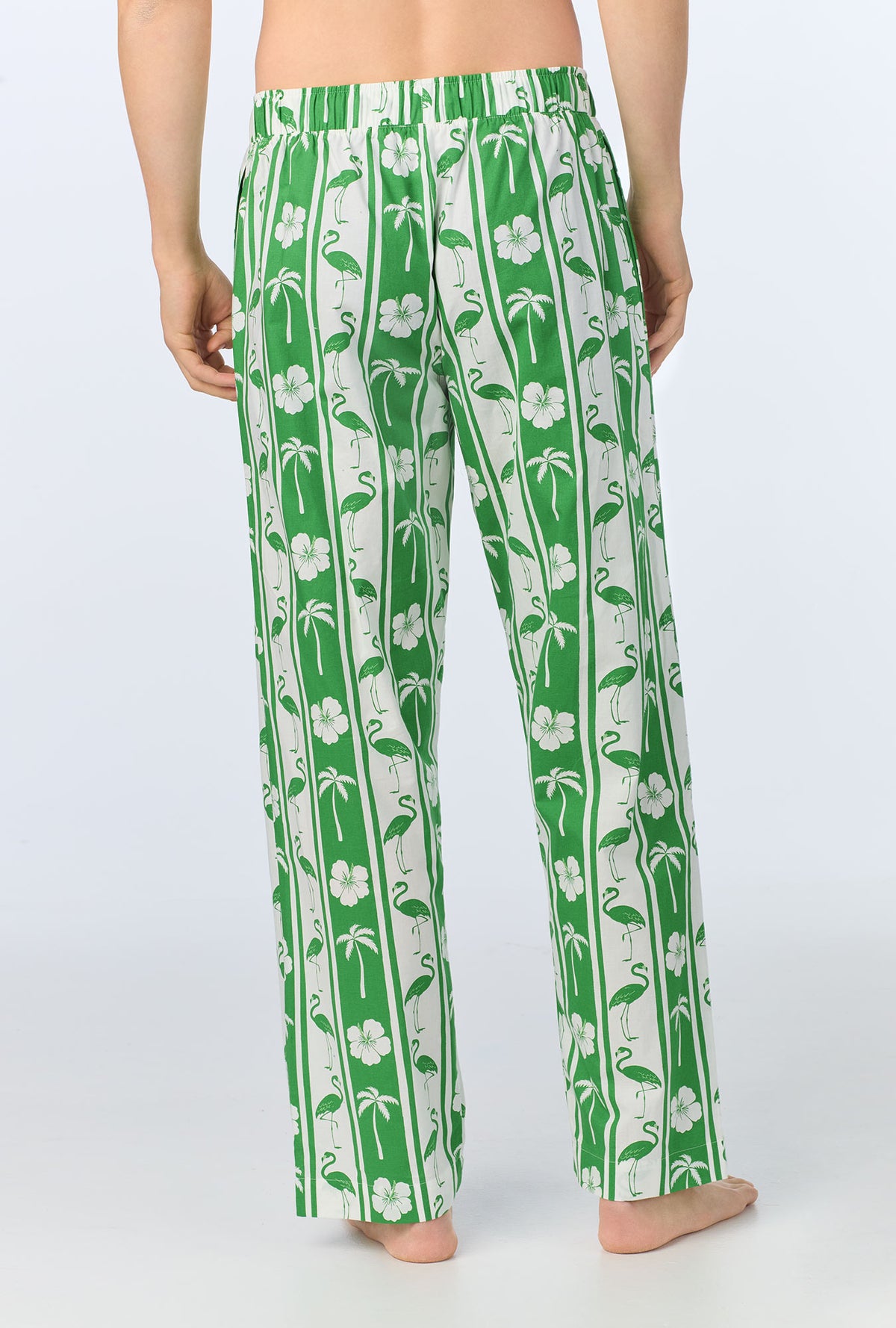 A man wearing Aloha Stripe Men&#39;s Woven Cotton Poplin PJ Pant