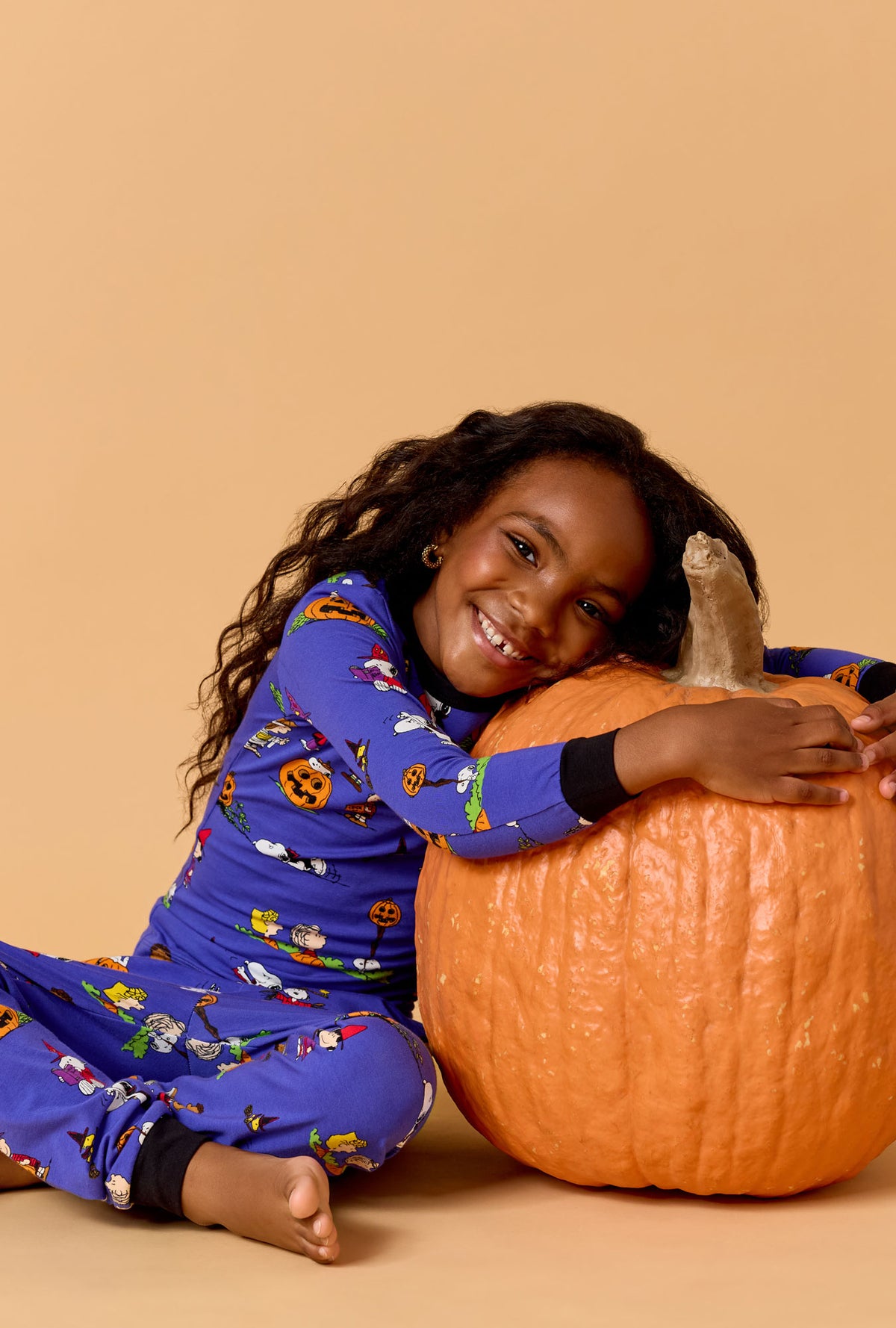 Spooky Season Snoopy Long Sleeve Stretch Jersey Kids Pj Set