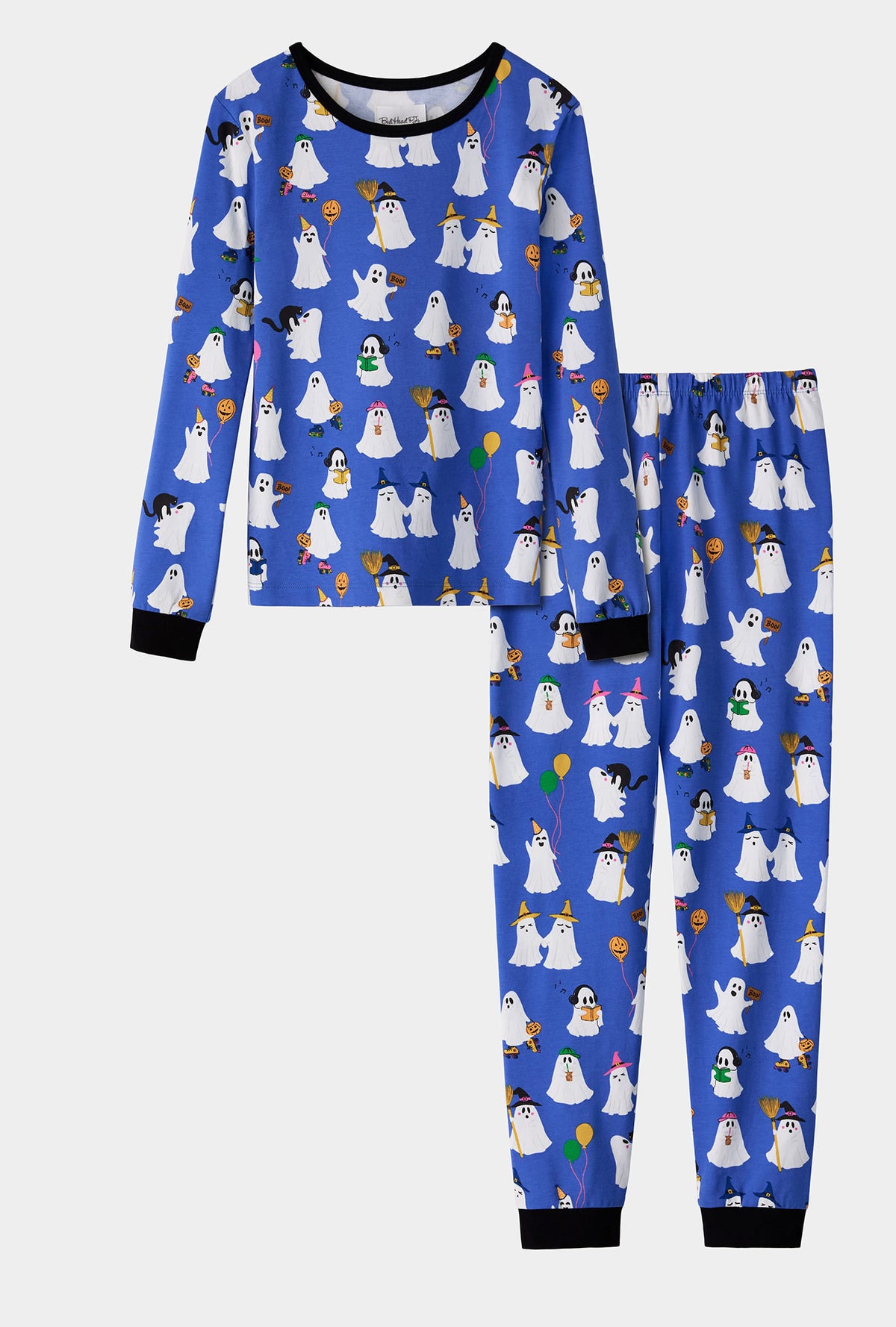 A girl wearing That’s The Spirit Long Sleeve Stretch Jersey Kids PJ Set