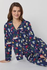 A lady wearing Alice's Adventures Long Sleeve Classic Stretch Jersey Pj Set