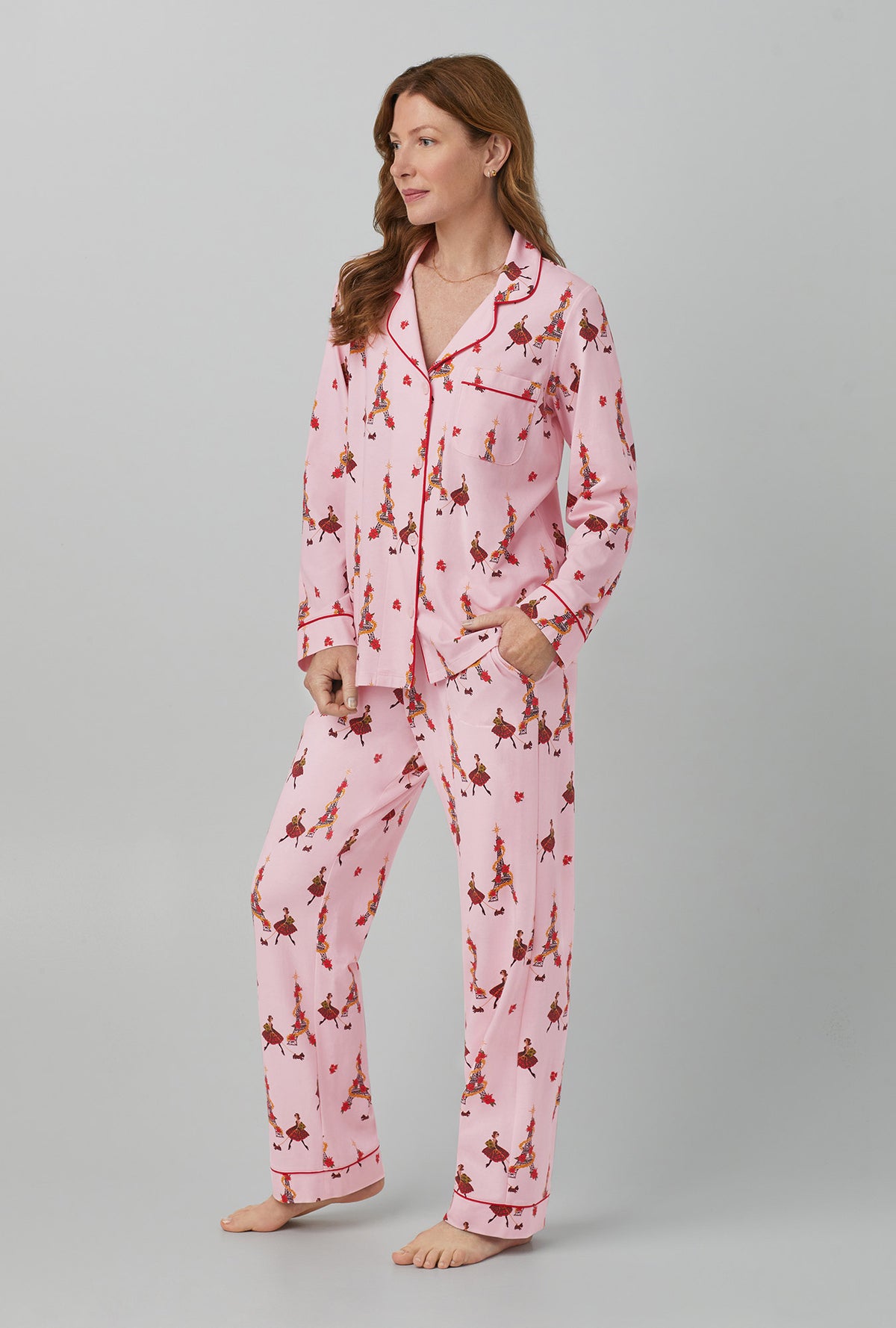 Short Sleeve & Pants Pajama Set, Relax in Refined Comfort