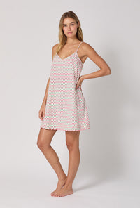 A lady wearing Blossom Geo Stretch Jersey Chemise
