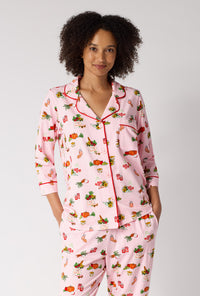Farm Fresh 3/4 Sleeve Classic Stretch Jersey Cropped Pj Set