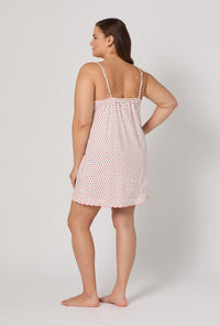 A lady wearing plus Blossom Geo Stretch Jersey Chemise