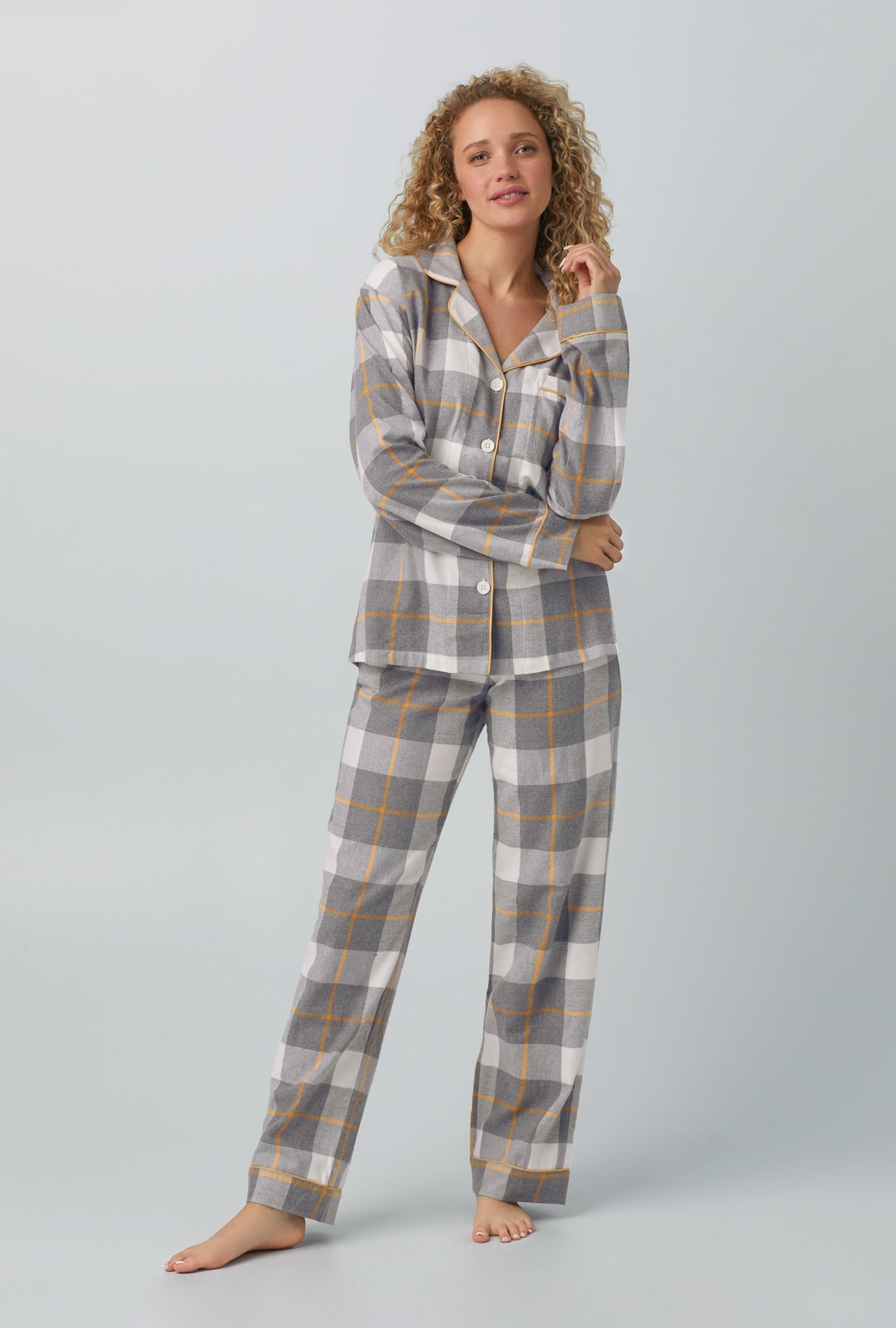 Vintage Plaid Long Sleeve Classic Woven Cotton Portuguese Flannel PJ S -  Bedhead Pajamas