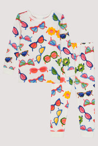 A Made In The Shade Long Sleeve Stretch Jersey Kids Pj Set