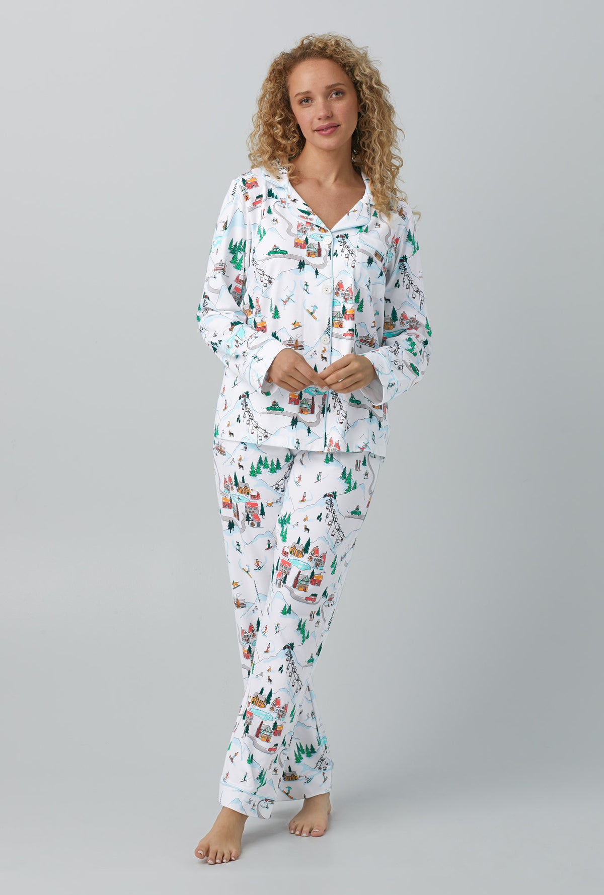 Christmas Chic Long Sleeve Classic Stretch Jersey PJ Set - Bedhead Pajamas