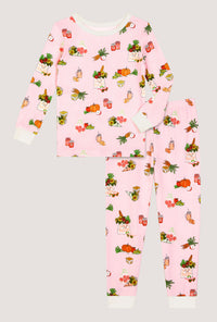Farm Fresh Long Sleeve Stretch Jersey Kids Pj Set