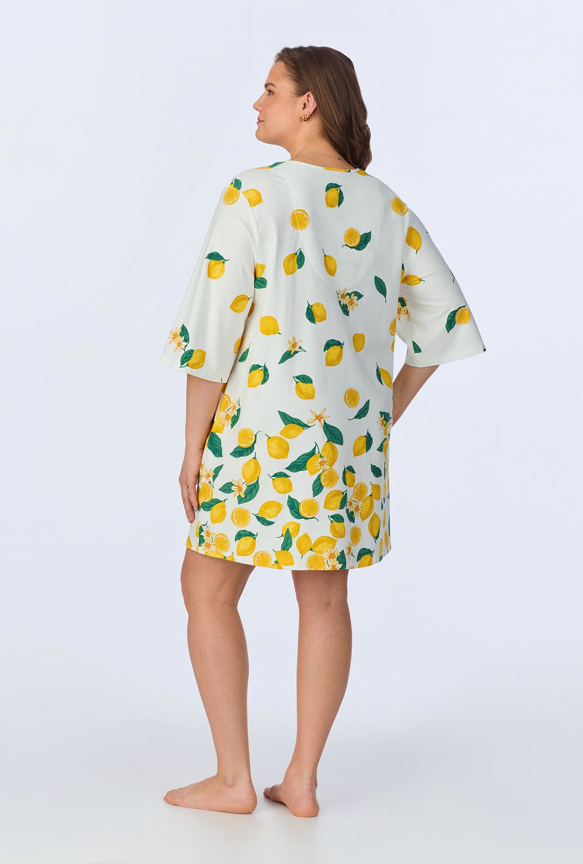 A lady wearing Main Squeeze Border Stretch Jersey Sleep Dress