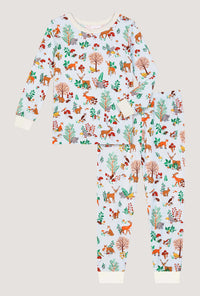Woodland Wonder Long Sleeve Stretch Jersey Kids Pj Set