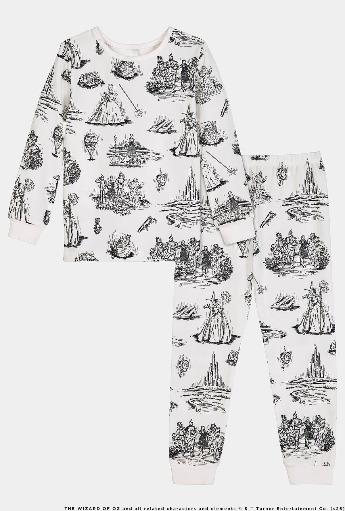 A  Wizard Of Oz Long Sleeve Stretch Jersey Kids Pj Set