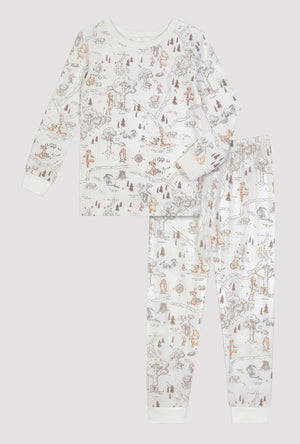 Hundred Acre Toile Long Sleeve Stretch Jersey Kids Pj Set