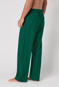 A man wearing Jack Gingham Men's Woven Portuguese Flannel Pj Pant back view
