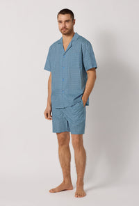 Sebastian Men's Short Sleeve Woven Tana Lawn® Short Pj Set Made With Liberty Fabrics