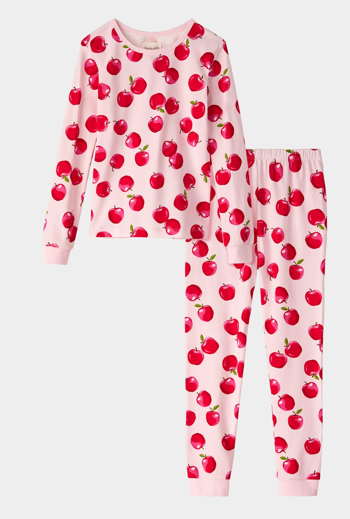  An Apple A Day Long Sleeve Stretch Jersey Kids PJ Set