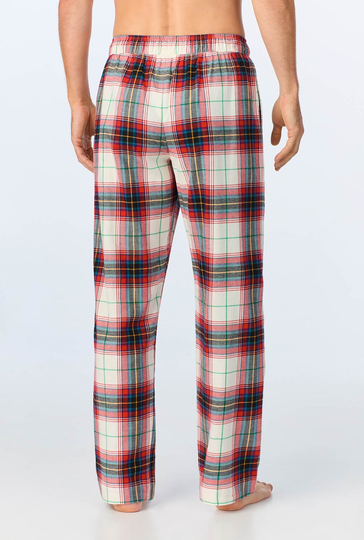 A man wearing Winter Tartan Men&#39;s Woven Portuguese Flannel PJ Pant