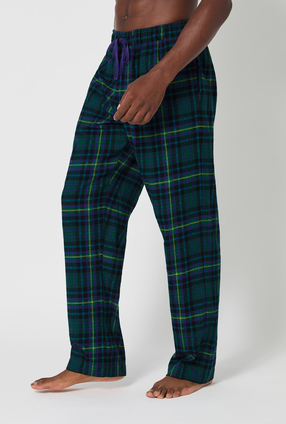 A man wearing Walden Plaid Men&#39;s Woven Portuguese Flannel PJ Pant