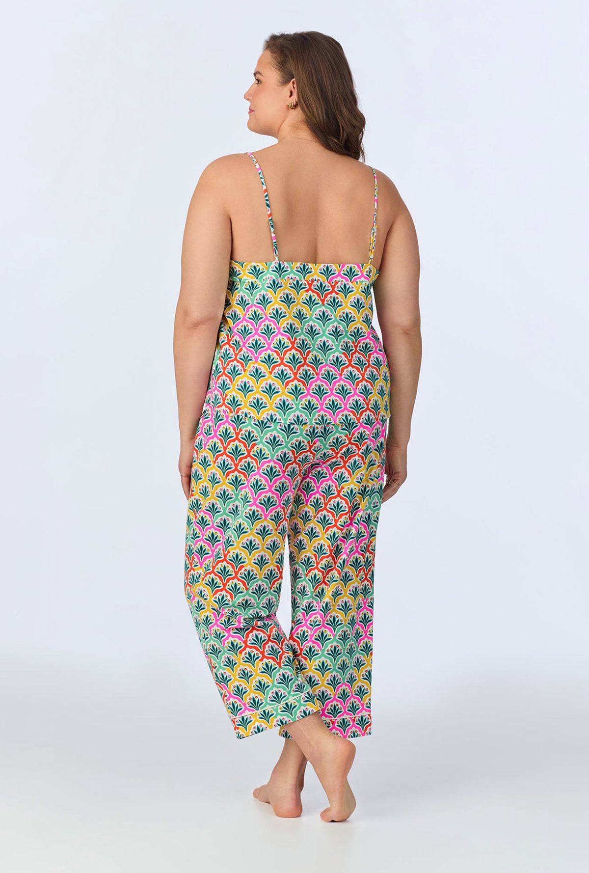 A lady wearing Camilla Cami Stretch Jersey Cropped PJ Set