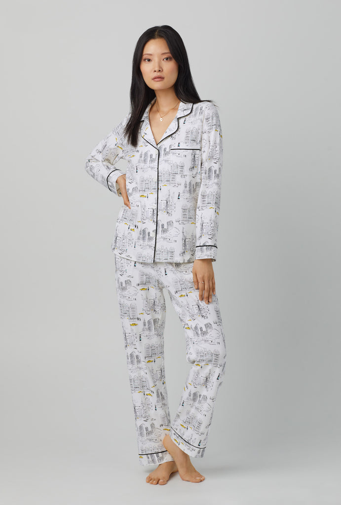新着入荷の通販 Sleeps Never That City Long PJ Jersey Stretch Classic Sleeve Clothing