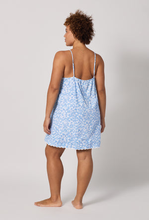 A lady wearing plus Something Blue Stretch Jersey Chemise