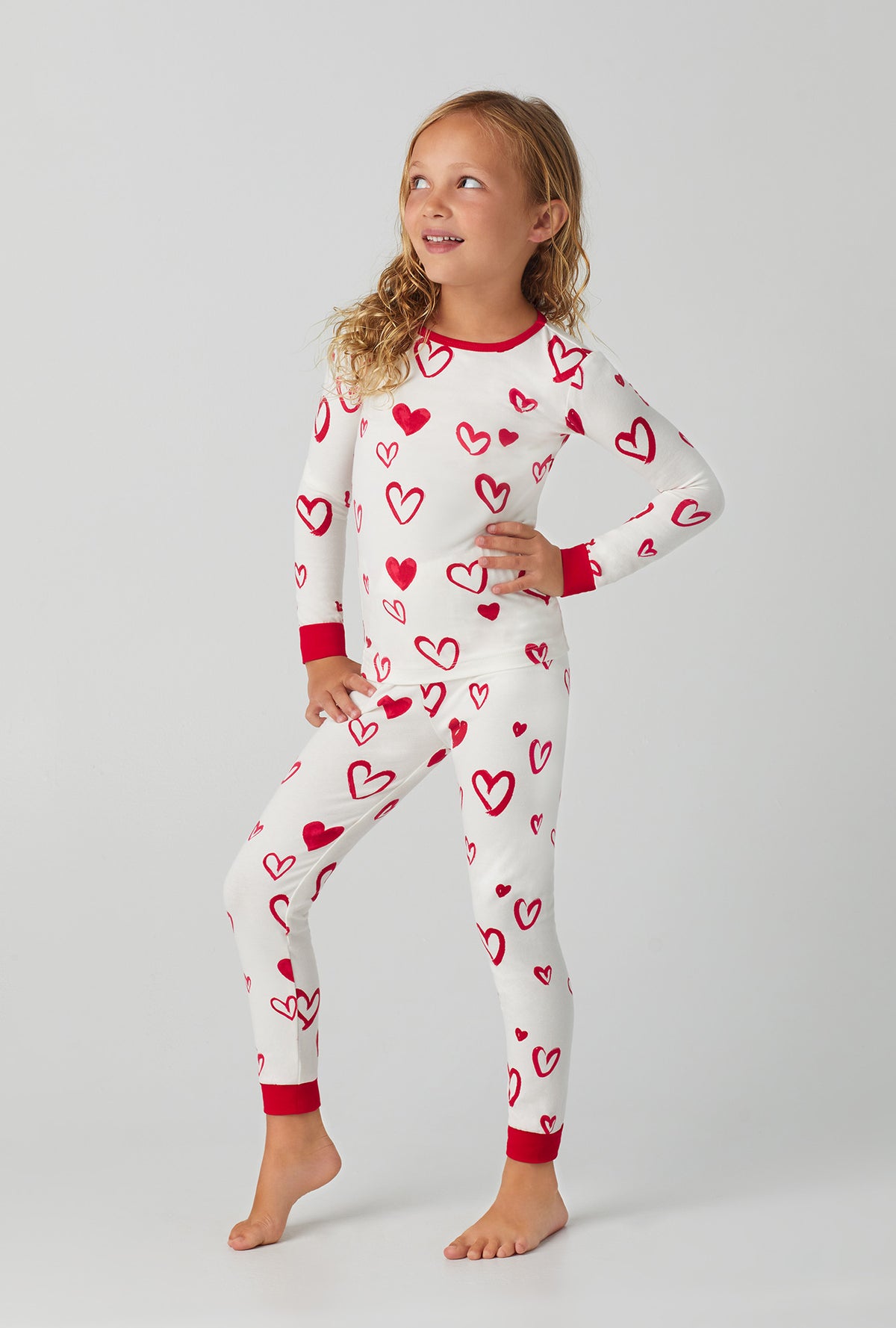 Love is in the Air Long Sleeve Stretch Jersey Kids PJ Set