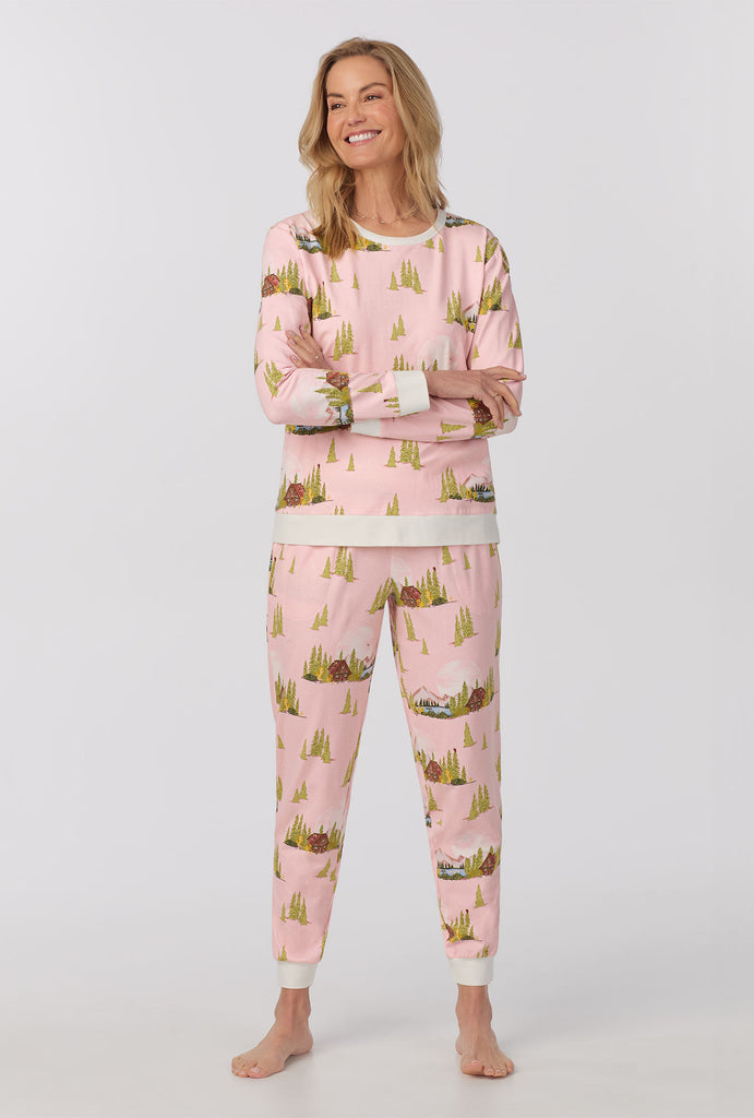 Pine Lake Long Sleeve Pullover Crew and Jogger Stretch