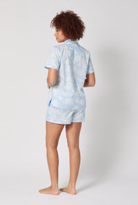 A lady wearing Blissful Bows Short Sleeve Classic Shorty Supersoft Cotton Poplin Pj Set