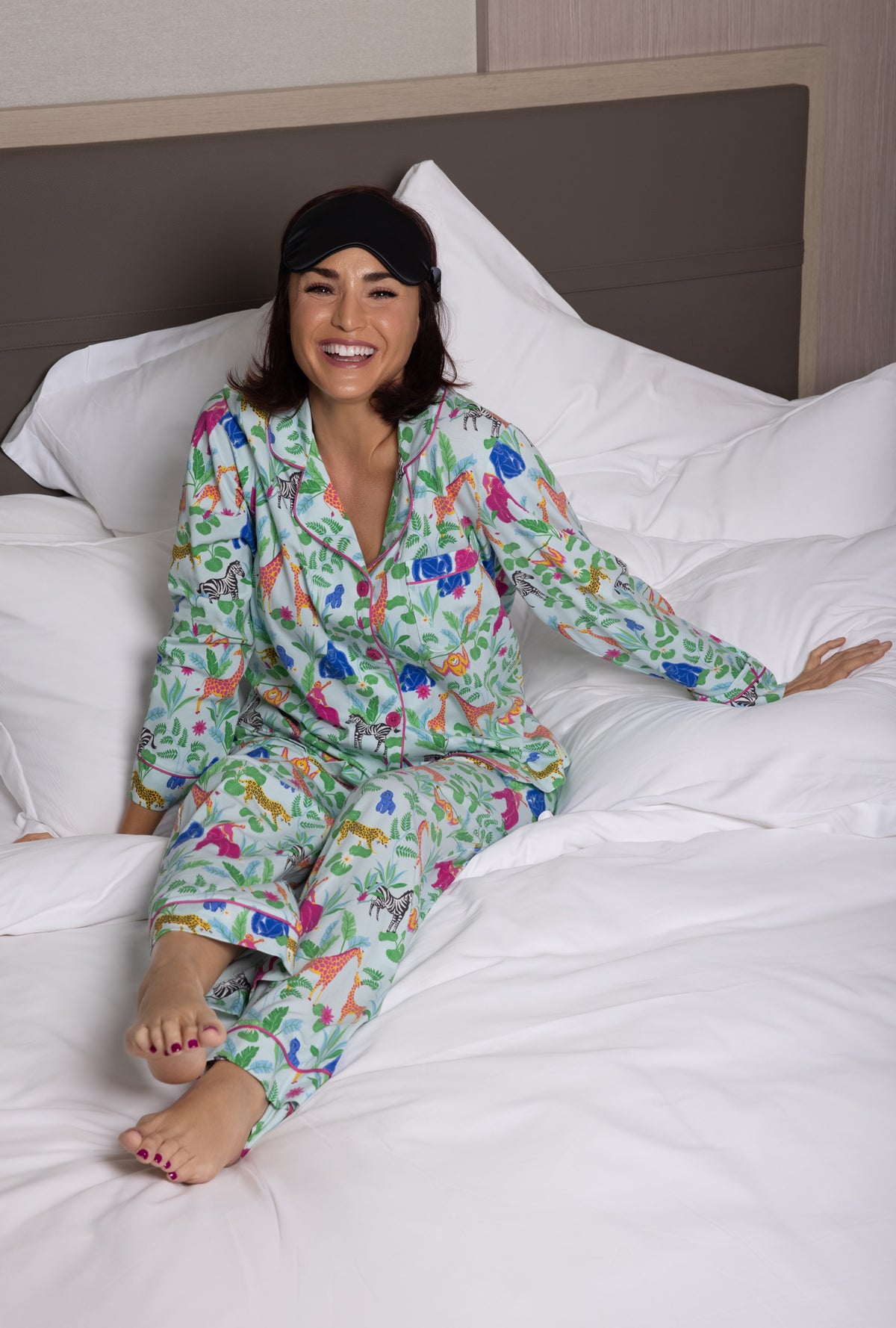 Bedhead x Bronwyn Newport Jungle Boogie Long Sleeve Classic Stretch Jersey PJ Set