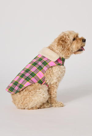 BedHead x Trina Turk Palm Springs Tartan Woven Portuguese Flannel Dog Pajama