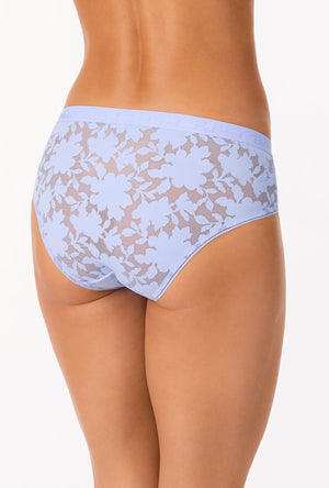 A lady wearing Blue Skies Stretch Lace Hipster Underwear